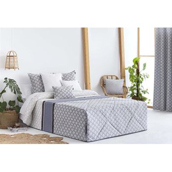 Edredón Conforter Jacquard Luarca Gris Para Cama De 90 Cm