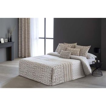 Edredon Conforter Jacquard Belmonte Beige Para Cama De 135 Cm