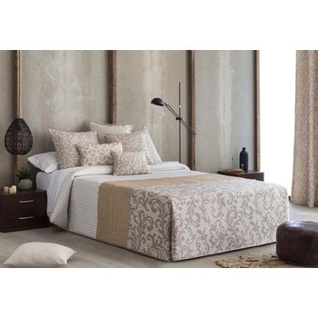 Edredon Conforter Jacquard Bierzo Beige Para Cama De 135 Cm