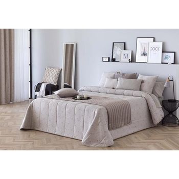 Colcha Bouti Jacquard Para Invierno Con Relleno Cerler Visón Para Cama De 160 Cm