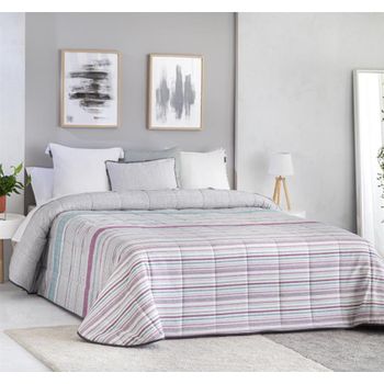 Colcha Bouti Estampada Para Invierno Con Relleno Leon Turquesa Para Cama De 135 Cm