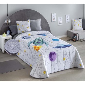 Edredon Estampado Infantil Kenia Con Reverso Sherpa Para Cama De 90 Cm con  Ofertas en Carrefour