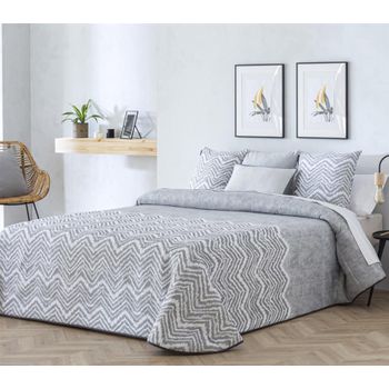 Bouti Jacquard Bilbao Gris De Diseño Colcha Acolchada Con Relleno De 100 Gr Para Cama De 105 Cm