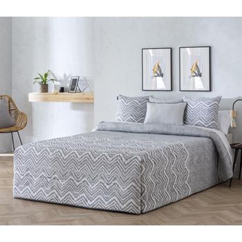 Edredon Conforter Jacquard Bilbao Gris Para Cama De 90 Cm