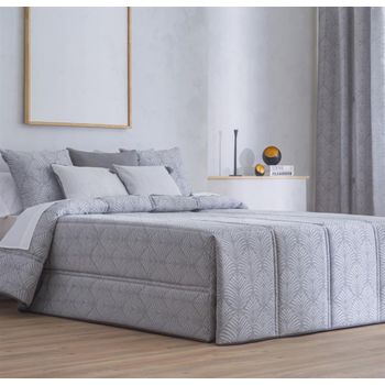 Edredon Conforter Jacquard Suances Gris Para Cama De 90 Cm