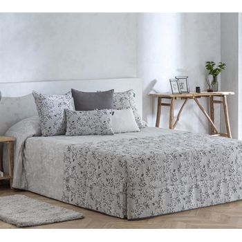 Edredon Conforter Jacquard Ceuta Gris Para Cama De 135 Cm