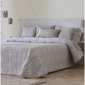 Colcha Bouti Jacquard Júcar Con Relleno De 100 Gr Beige Para Cama De 90 Cm