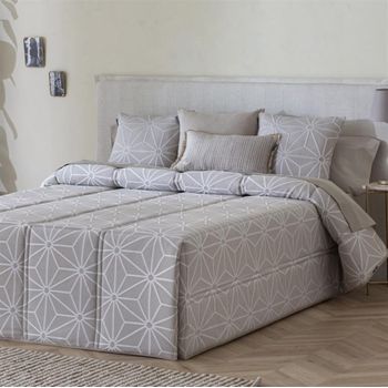 Edredón Conforter Jacquard Jucar Beig Para Cama De 105 Cm