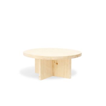 Mesa De Centro Tokyo I De Madera Natural Hecha A Mano - 60cm