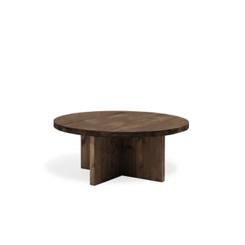 Mesa De Centro Tokyo I, Madera Natural Nogal Hecha A Mano - 60cm