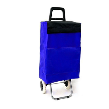 Carro Carrito De Compra Plegable Ligero  2 Ruedas Color Azul