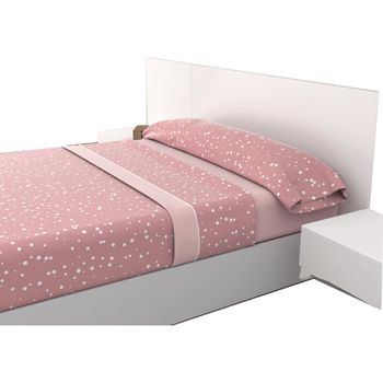 Juego Sábanas 3 Piezas Cama 105cm Persepolis Rosa, Estampadas De Verano 100% Microfibra  Poliester