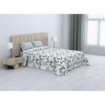 Colcha Bouti Estampada 100% Poliéster - Palm Cama 90 (180x260cm) Mimocasa