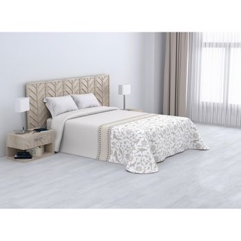 Colcha Bouti Estampada 100% Poliéster - Calombia Cama 135 (235x260cm) Mimocasa