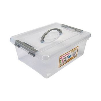 Caja De Almacenamiento Multiuso Plástico Con Tapa Nº30 9l Transparente 37.3x28.4x15.5cm