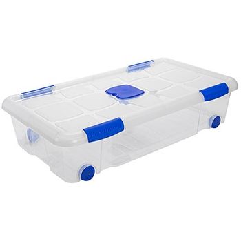 Caja De Almacenamiento Multiuso Plástico Con Tapa Nº11 30l Transparente 73.2x41.2x17cm