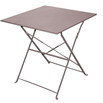 Mesa Metal Plegable Java 70 X 70 X H 71 Cm Topo