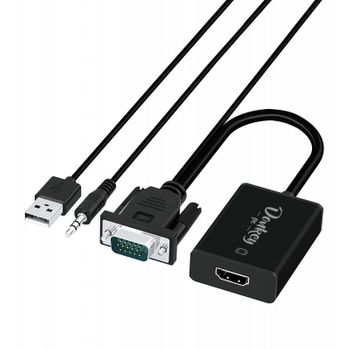 Delock Adaptador VGA a HDMI con Audio Blanco