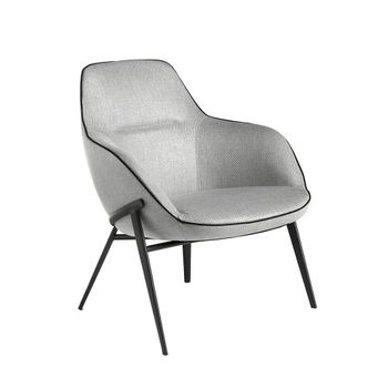 Sillón Confidente Tapizado Tela Gris 5065 Angel Cerdá 76 X 67 X 84 Cm