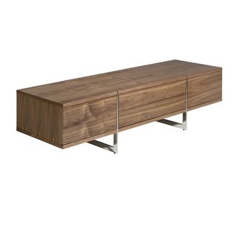 Mueble Tv Nogal Patas Acero 3045 Angel Cerdá 180 X 56 X 46 Cm.