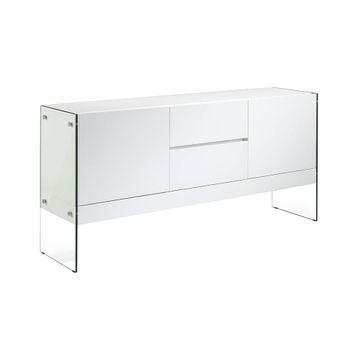 IAKAEUI Mueble TV Flotante/Mesa TV/Mueble para Salón/Mueble TV Suspendido (180  Cm) (Color : Black+White, Size : 180cm) : : Electrónica