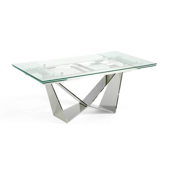 Mesa Comedor Extensible Cristal Angel Cerda 160x90x75