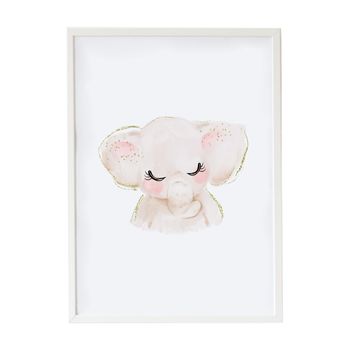 Cuadro Crochetts Multicolor Madera Mdf 33 X 43 X 2 Cm Elefante