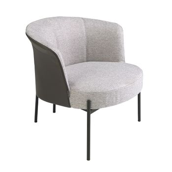 Sillón Tela Gris Y Polipiel Gris Oscuro 5109 Angel Cerdá 84 X 68 X 69