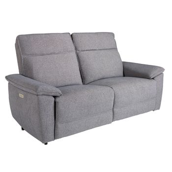 Sofá Relax 3 Plazas Tela Gris 6192 Angel Cerdá 194 X 94 X 103