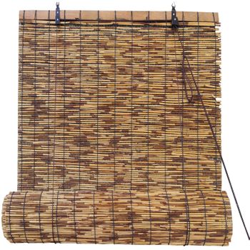 Estores De Bambú Persiana Para Ventanas Reforzado Marrón 120 X 200 Cm