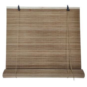 vidaXL Estor enrollable de bambú natural 2 unidades 120x160 cm