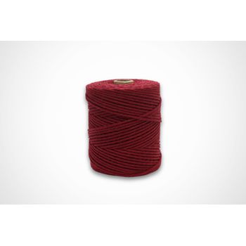 Bobina De Macramé Extra Grande 4mm - 1kg, Color Rojo, Cordón De Algodón Natural Para Proyectos Grandes Y Duraderos