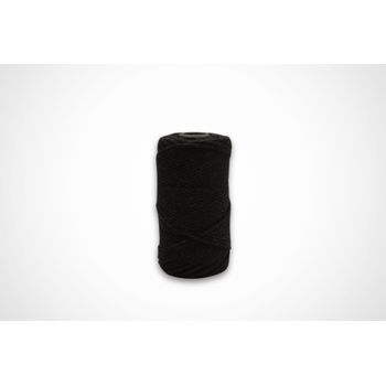 Bobina De Barbante Premium 2.2mm - 400g, Color Negro, Cordón De Algodón Resistente Para Tejido Y Manualidades