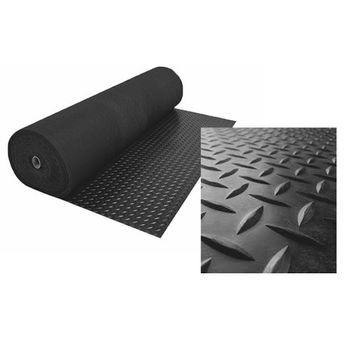 Revestimiento Antideslizante Estrias Suelo Pvc Negro 1mm 140 X 250cm