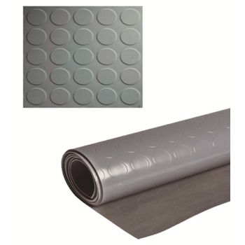 Revestimiento Antideslizante Botones Suelo Pvc Gris 1mm 140 X 700cm