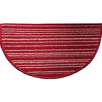 Alfombra Cocina Lavable Antideslizante Base Tpr Semiluna Rojo 33x58cm