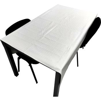 Protector De Mesa Antimanchas Lavable Resistente 100x140 Cm Blanco