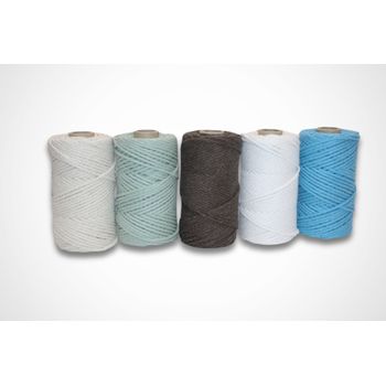 Bobina De Macramé Premium, Grosor 4mm - 400g, Pack 15 Colores, Hilo De Algodón 100% Natural, Ideal Para Tejido Y Artesanía