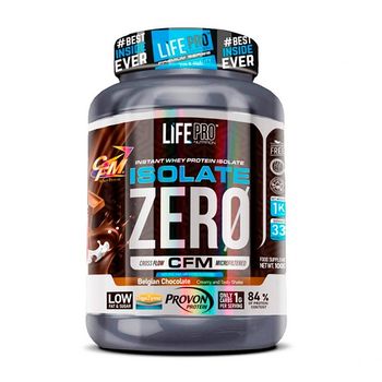 Life Pro - Isolate- Zero Cfm 1 Kg - Mejora El Rendimiento -  Sabor: Chocolate - Avellanas