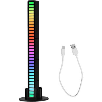 Luz De Ritmo Activada Por Voz Led Barra De Luces De Ambiente Rgb Inteligente