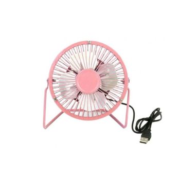 Ventilador De Mesa Rosa, Conexión Usb Y Botón On/off, 14cm De Diámetro, Peso Ligero con Ofertas en Carrefour