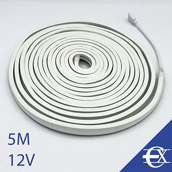 Euroxanty Tira Led Flexible Neon | Tira Led Para Empotrar | Con Fuente Alimentación | Led Strip Light | Tira Led Cocina | Neon Flexible Interior | 5 Metros | Blanco Frío