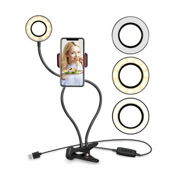 Anillo De Luz Led Con Soporte Para Móviles Brazo Flexible Universal con  Ofertas en Carrefour