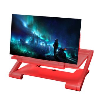 Ampliador De Pantalla Para Móvil | Lupa Para Móvil | Pantalla 3d | Ampliador Pantalla Universal | Soporte Para Móvil | Color Rojo.