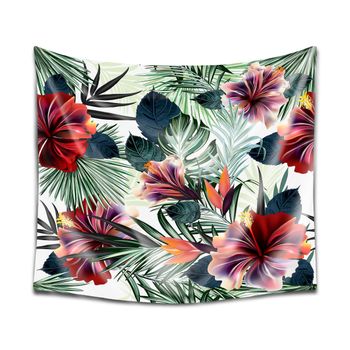 Dekoarte Tp34  - Tapiz Moderno Poliéster 100% | Estilo Floral | 150x130cm