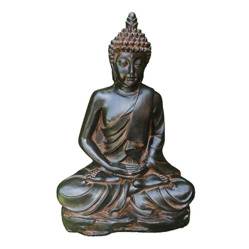 Figura Buda Del Amor 49x73cm. Hormigón-piedra. Óxido