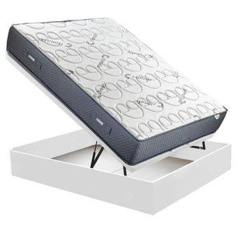 Canape Abatible Descansin, 105 X 190 Cm, Blanco, Patas En Madera De Haya  Maciza, Reforzado, Gran Almacenaje con Ofertas en Carrefour