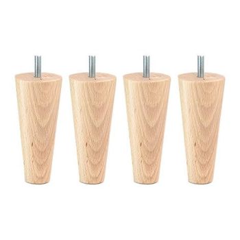 Pack 6 Patas Somier Cilíndricas 25 Cm Madera Color Wengué 5 Cm Diámetro  Cama Anti-ruido Descanso con Ofertas en Carrefour