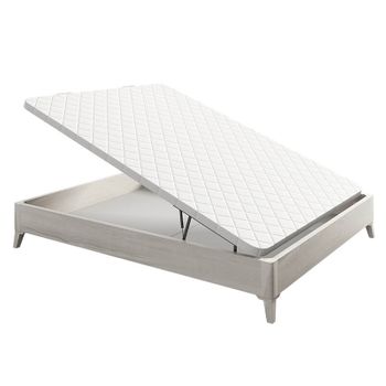 Canapé Abatible Arcón De Madera Con Patas Y Tirador Embutido Altura 34 Cm -  Bellota - 90x200 Cm con Ofertas en Carrefour