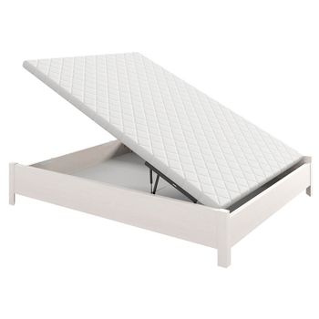 Canapé Abatible Arcón De Madera Con Patas Transpirable Altura 34,5 Cm -  Blanco - 90x200 Cm con Ofertas en Carrefour